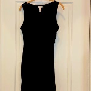 Black Leith ruched bodycon dress